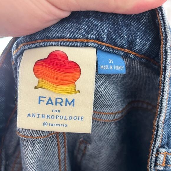 Farm Rio Granny Square Crochet Denim Shorts - Picture 8 of 10